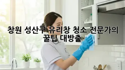 창원 성산구 유리창 청소✨ 전문가의 꿀팁 대방출!